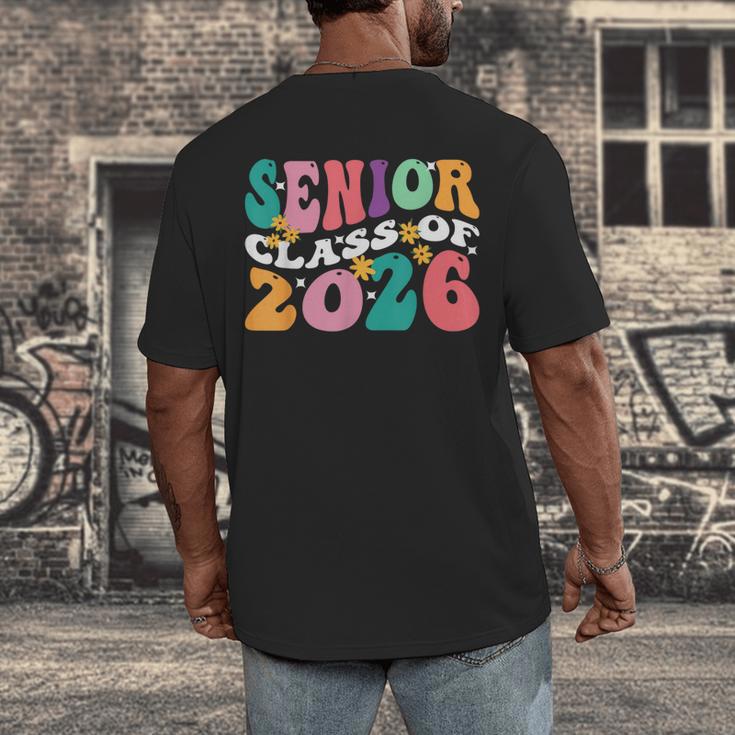 Groovy Senior Class Of 2026 My Last First Day Graduation 26 Men's Back Print T-Shirt