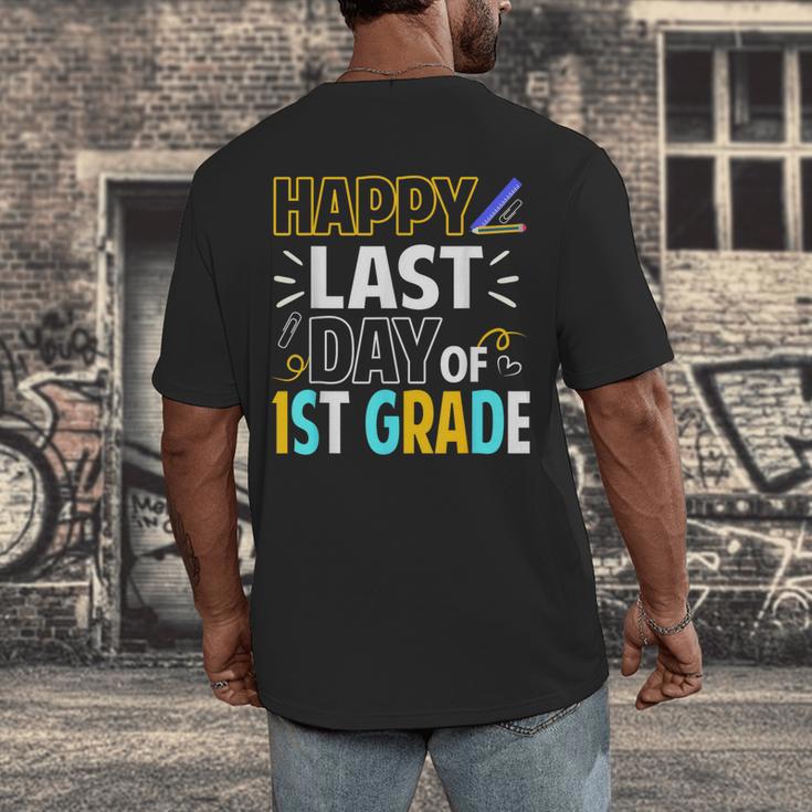 Happy Last Day Of 1st Grade Shirt Cutie Graduation Men's Back Print T-Shirt