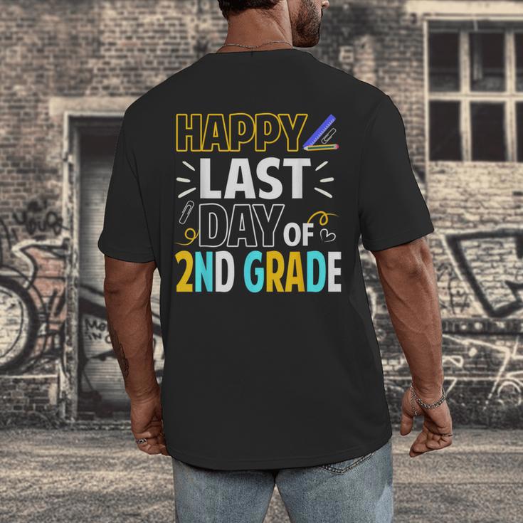 Happy Last Day Of 2nd Grade Shirt Cutie Graduation Men's Back Print T-Shirt