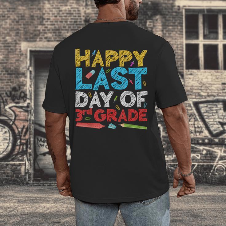 Happy Last Day Of 3rd Grade Shirt Third Grade Graduation Men's Back Print T-Shirt