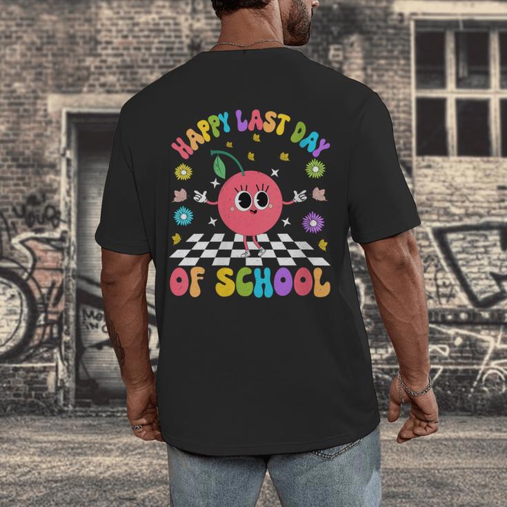 Happy Last Day Of School Student Graduation Men's Back Print T-Shirt