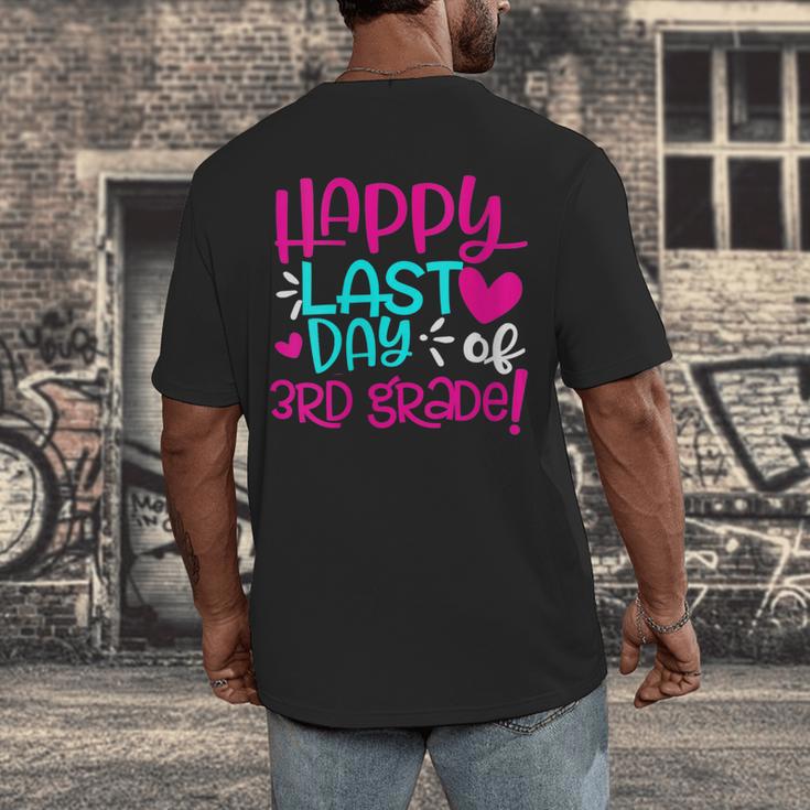 Happy Last Day Of Third 3rd Grade Teacher Student Graduation Men's Back Print T-Shirt
