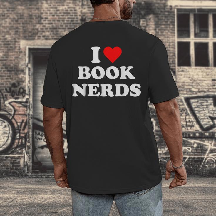 I Heart Book Nerds Book Readers Cute Men's Back Print T-Shirt I Heart Book Nerds Book Readers Cute Men's Back Print T-Shirt