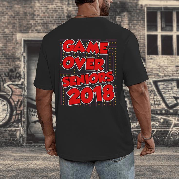 High School Graduation Tshirt Game Over Senior Class Of 2018 Men's Back Print T-Shirt