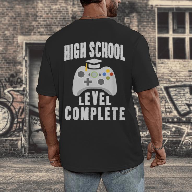 High School Graduation Shirt Gamer Graduation Men's Back Print T-Shirt