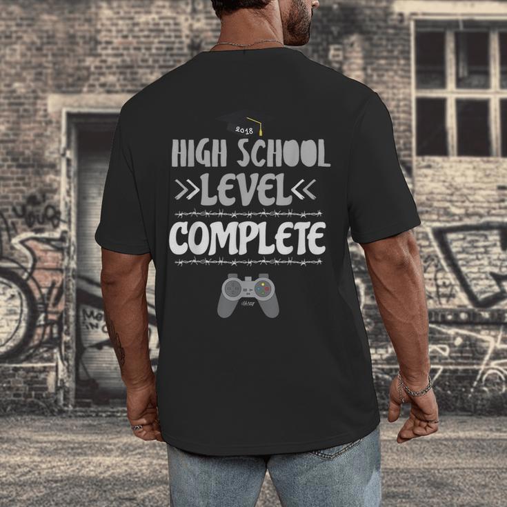 High School Graduation Shirt Video Gamer Graduation Men's Back Print T-Shirt