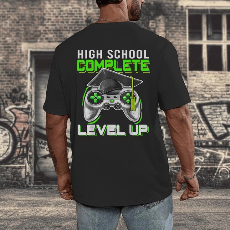 High School Level Complete Class Of 2024 Graduation Men's Back Print T-Shirt