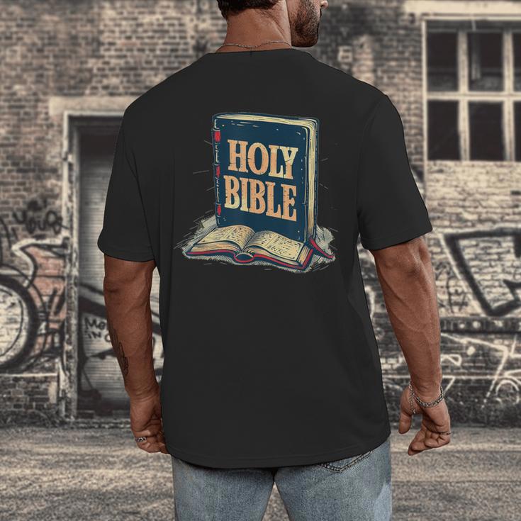 Holy Book Costume For Jesus And Bible Lovers Men's Back Print T-Shirt
