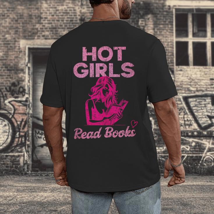 Hot Girls Read Books Cute Book Reader Women Men's Back Print T-Shirt