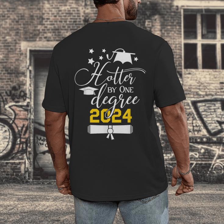Hotter By One Degree Senior 2024 Class Of 2024 Graduation Men's Back Print T-Shirt