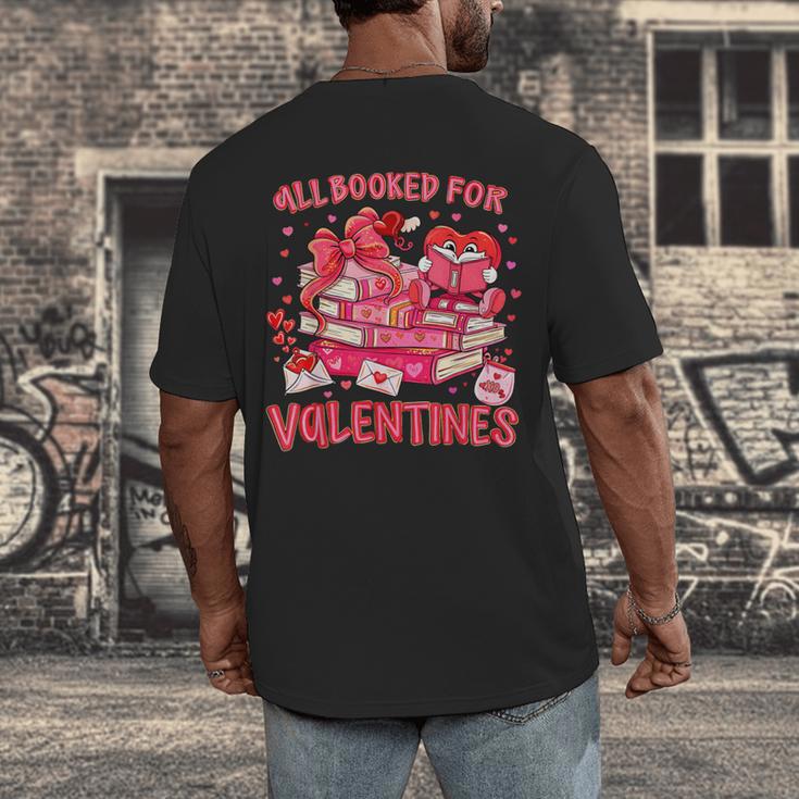 HUGvyn All Booked For Valentines Teacher Book Reading Heart Men's Back Print T-Shirt HUGvyn All Booked For Valentines Teacher Book Reading Heart Men's Back Print T-Shirt