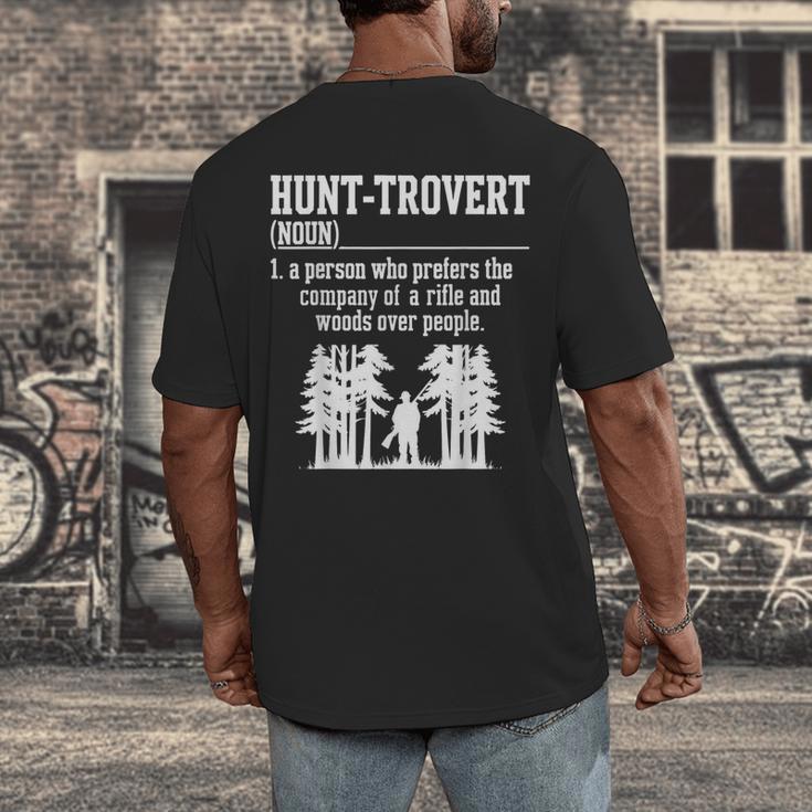 Huntrovert Introvert Hunting Men's Back Print T-Shirt Huntrovert Introvert Hunting Men's Back Print T-Shirt