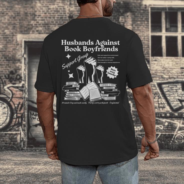 Husbands Against Book Boyfriends Book Boyfriends Club Men's Back Print T-Shirt