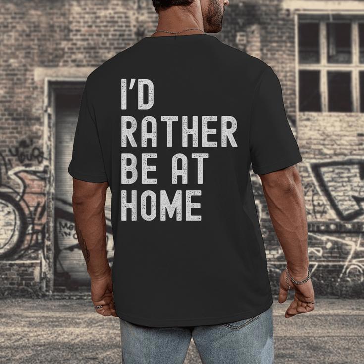 I'd Rather Be At Home Antisocial Introvert Tee Men's Back Print T-Shirt I'd Rather Be At Home Antisocial Introvert Tee Men's Back Print T-Shirt