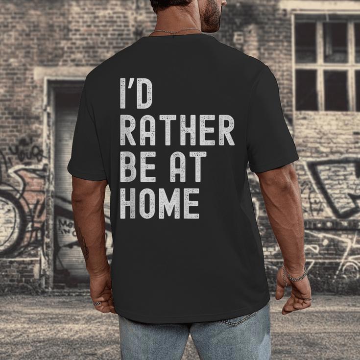 I'd Rather Be At Home Antisocial Introvert Tee Men's Back Print T-Shirt I'd Rather Be At Home Antisocial Introvert Tee Men's Back Print T-Shirt