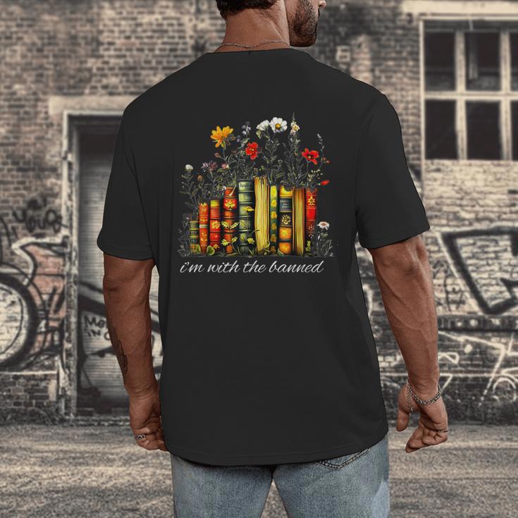 I'm With The Banned Banned Books Colorful Literary Fr Men's Back Print T-Shirt