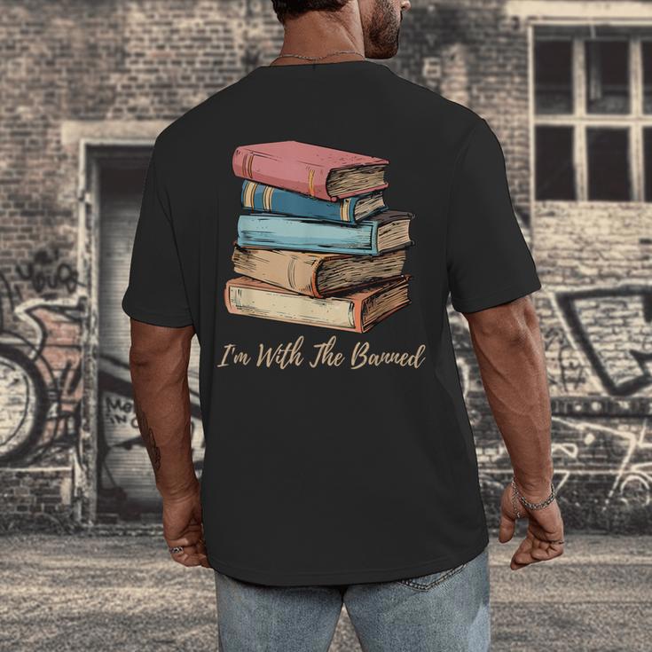 I'm With The Banned Read Banned Books Bookworm Men Women Men's Back Print T-Shirt