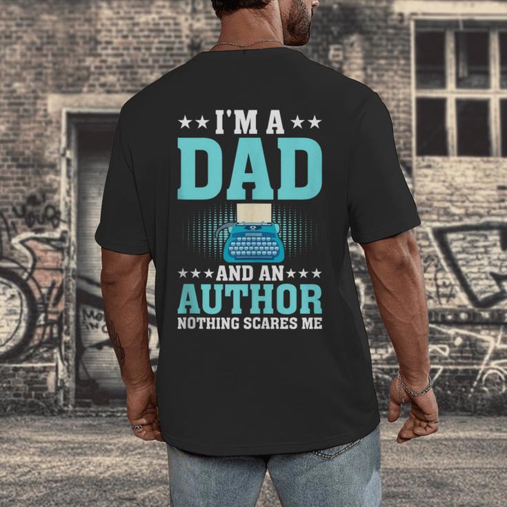 I'm A Dad And An Author Book Writer Father Men's Back Print T-Shirt