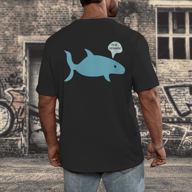 I'm An Introwater Cute Whale I'm An Introvert Men's Back Print T-Shirt