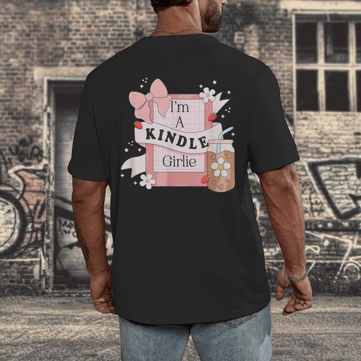 I'm A Kindle Girlie Book Lover Bookish Men's Back Print T-Shirt