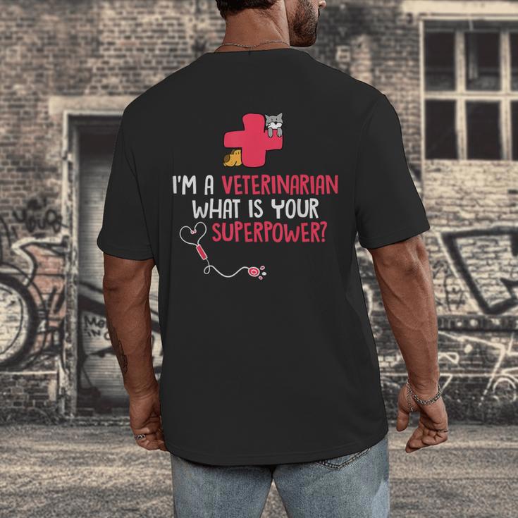 I'm A Veterinarian Vet Student Graduation Men's Back Print T-Shirt