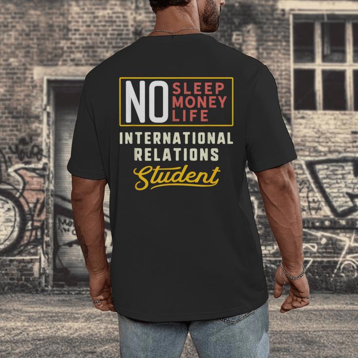 International Relations Major Student Shirt Graduation Men's Back Print T-Shirt