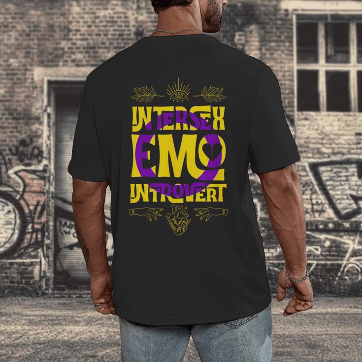 Intersex Emo Introvert Pride Trendy Mystic Teen Goth Style Men's Back Print T-Shirt Intersex Emo Introvert Pride Trendy Mystic Teen Goth Style Men's Back Print T-Shirt