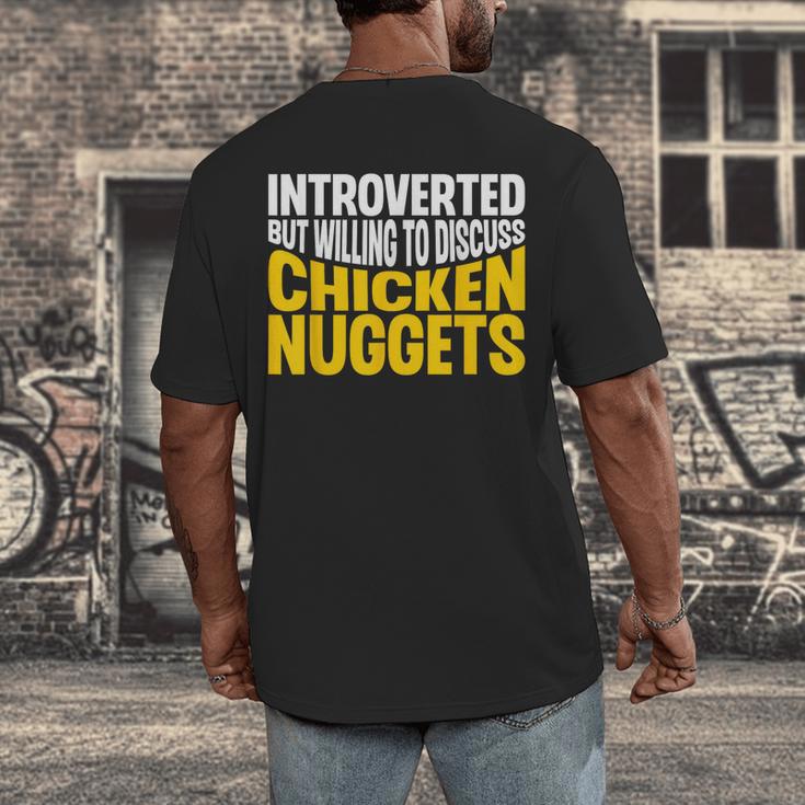 Introvert Antisocial Chicken Nugget Lover Foodie Men's Back Print T-Shirt Introvert Antisocial Chicken Nugget Lover Foodie Men's Back Print T-Shirt