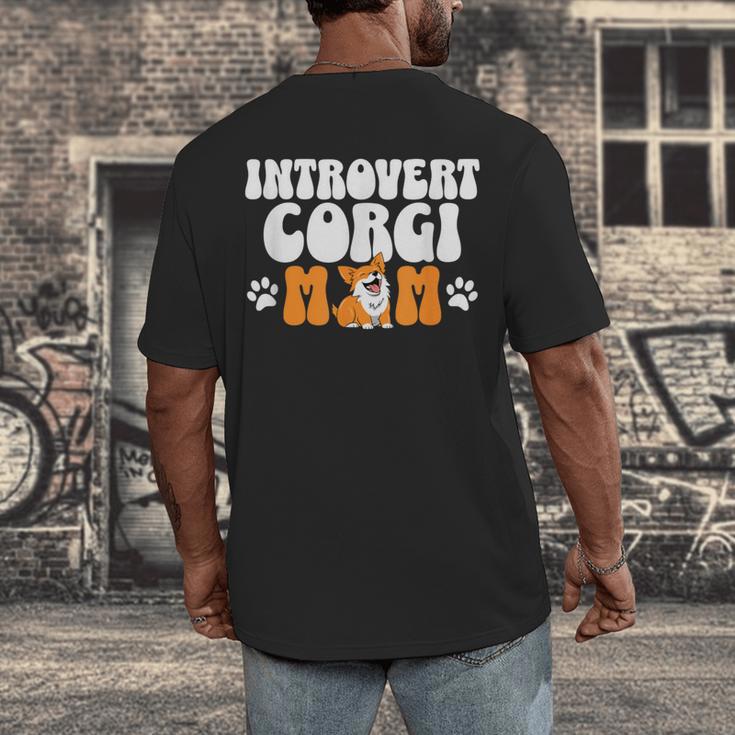 Introvert Corgi Mom Dog Pet Morca Works Dog For Men Women Men's Back Print T-Shirt