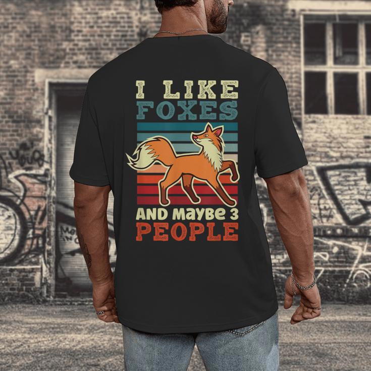Introvert Fox Animal Lover Saying Loner Antisocial Men's Back Print T-Shirt