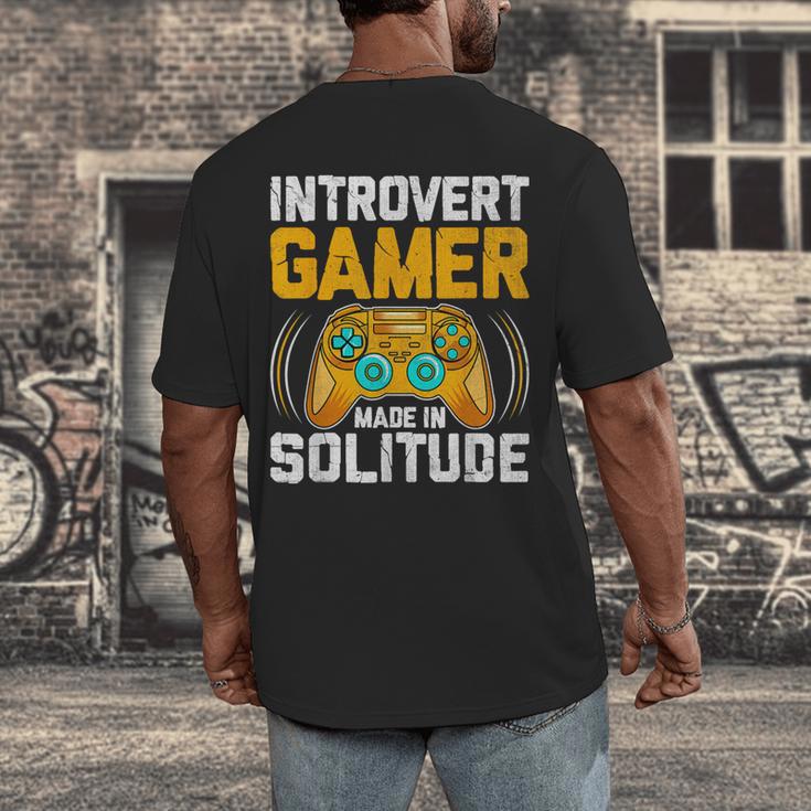 Introvert Gamer Video Games Anti Social Team Player Men's Back Print T-Shirt