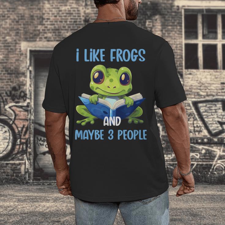 Introvert Herpetologists Amphibian Frog Lover Men's Back Print T-Shirt Introvert Herpetologists Amphibian Frog Lover Men's Back Print T-Shirt