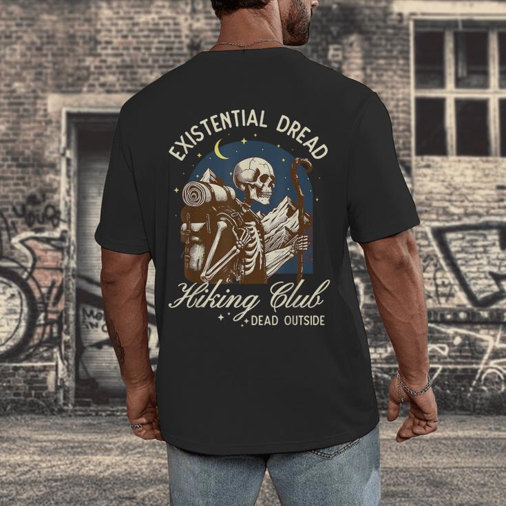 Introvert Hiking Club Antisocial Overthinking Anxiety Men's Back Print T-Shirt