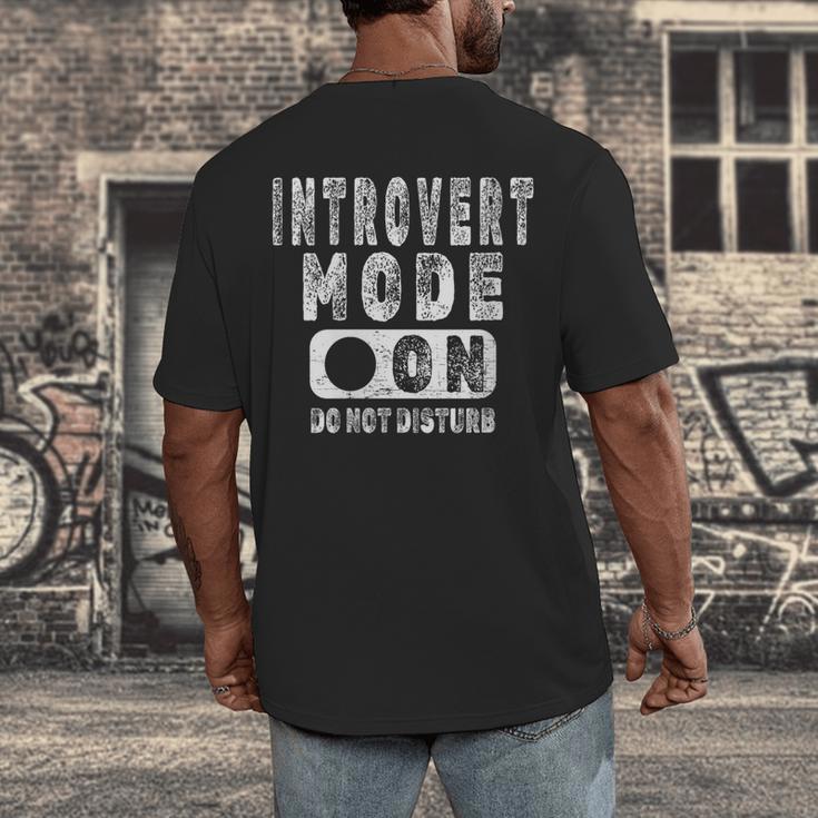 Introvert Mode On Introverted Person Joke Men's Back Print T-Shirt Introvert Mode On Introverted Person Joke Men's Back Print T-Shirt
