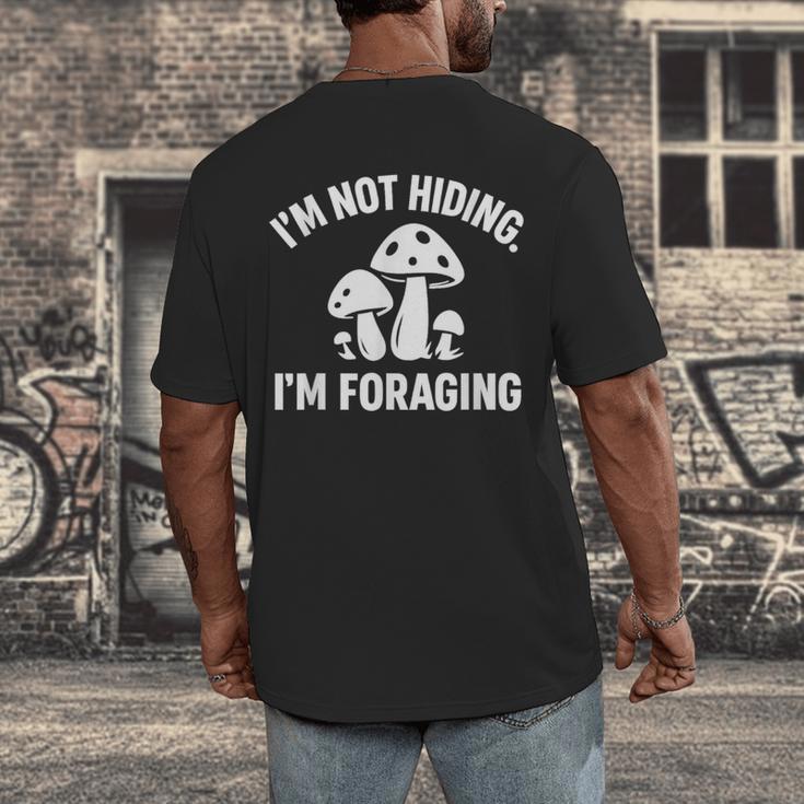 Introvert Mushroom Forager Humor Men's Back Print T-Shirt Introvert Mushroom Forager Humor Men's Back Print T-Shirt
