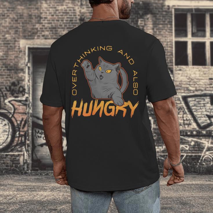 Introvert Overthinking Hungry Sarcastic Overthinker Men's Back Print T-Shirt Introvert Overthinking Hungry Sarcastic Overthinker Men's Back Print T-Shirt