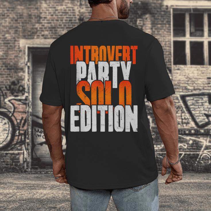Introvert Party Solo Edition Sarcastic People Hater Men's Back Print T-Shirt