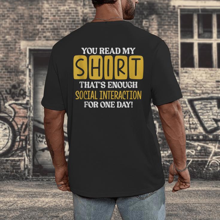 Introvert Quote Motivational For Men Women Kids Men's Back Print T-Shirt Introvert Quote Motivational For Men Women Kids Men's Back Print T-Shirt