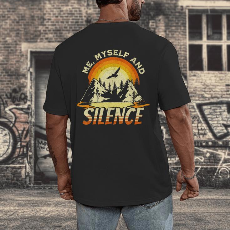 Introvert Relaxation Me Myself And Silence Mountain Vacation Men's Back Print T-Shirt