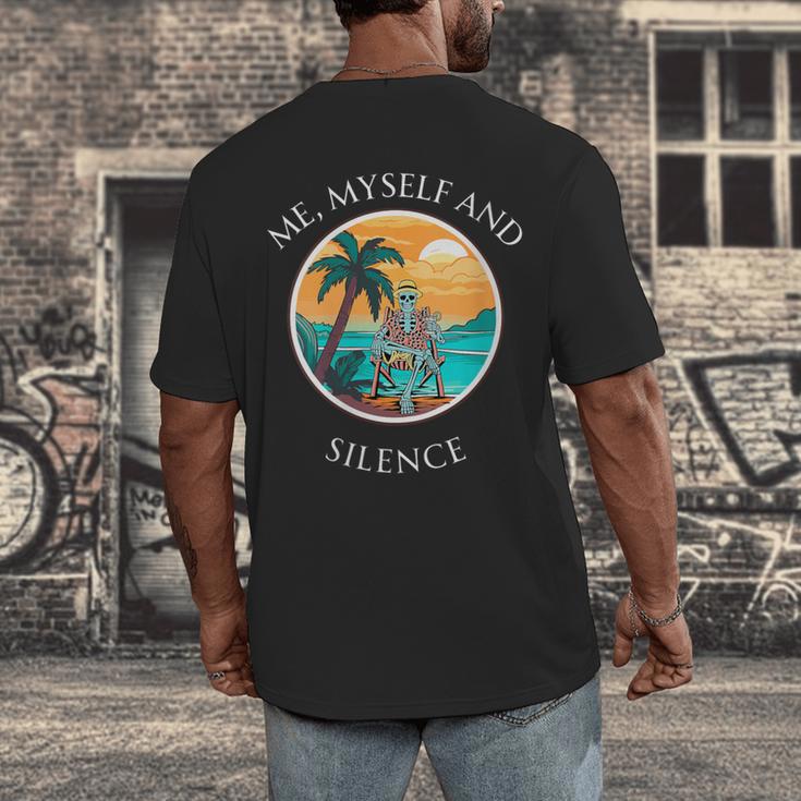 Introvert Relaxation Me Myself And Silence Summer Vacation Men's Back Print T-Shirt Introvert Relaxation Me Myself And Silence Summer Vacation Men's Back Print T-Shirt