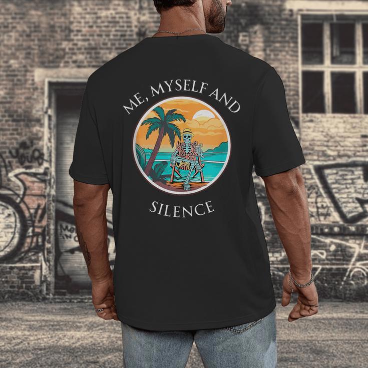 Introvert Relaxation Me Myself And Silence Summer Vacation Men's Back Print T-Shirt
