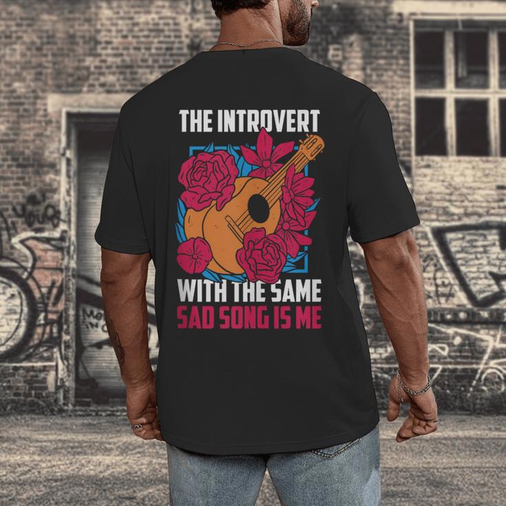 Introvert Singers Singing Sad Song Classical Music Lovers Men's Back Print T-Shirt Introvert Singers Singing Sad Song Classical Music Lovers Men's Back Print T-Shirt