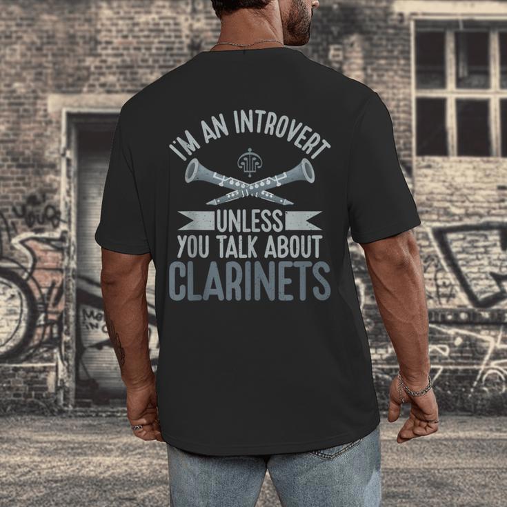 Im An Introvert Unless You Talk About Clarinets Men's Back Print T-Shirt Im An Introvert Unless You Talk About Clarinets Men's Back Print T-Shirt