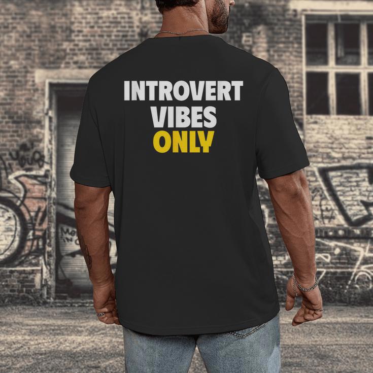 Introvert Vibes Only Men's Back Print T-Shirt Introvert Vibes Only Men's Back Print T-Shirt