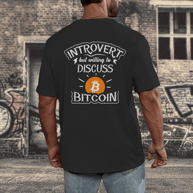Introvert But Willing To Discuss Bitcoin Crypto Bitcoin Men's Back Print T-Shirt Introvert But Willing To Discuss Bitcoin Crypto Bitcoin Men's Back Print T-Shirt