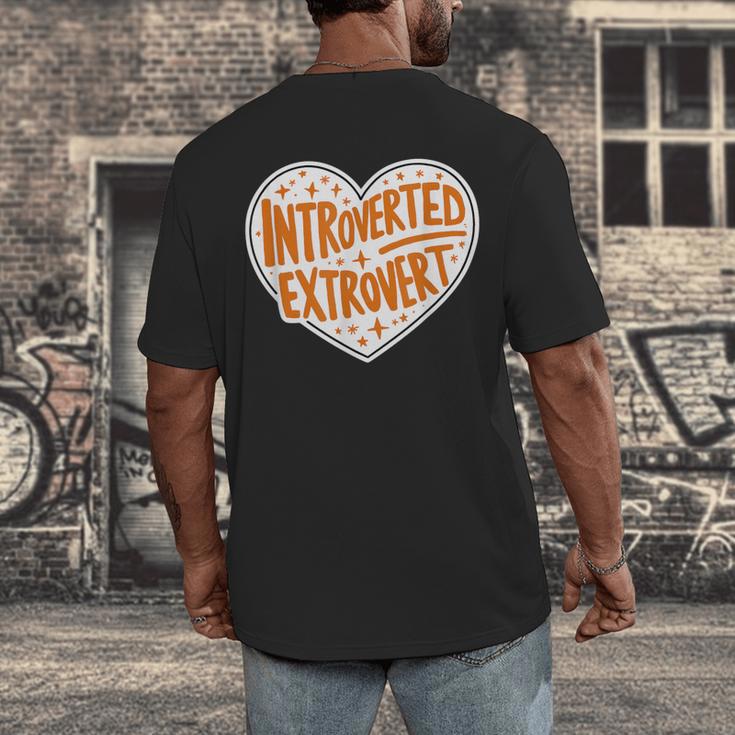 Introverted Extrovert People Hater Calm Peace Lover Men's Back Print T-Shirt Introverted Extrovert People Hater Calm Peace Lover Men's Back Print T-Shirt