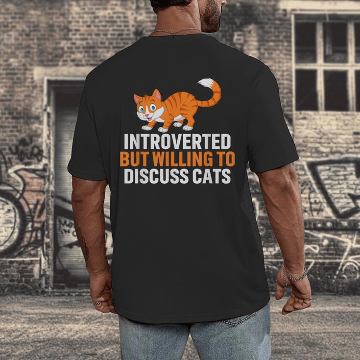 Introverts Cat Lover Introvert Antisocial Cats Anti Social Men's Back Print T-Shirt