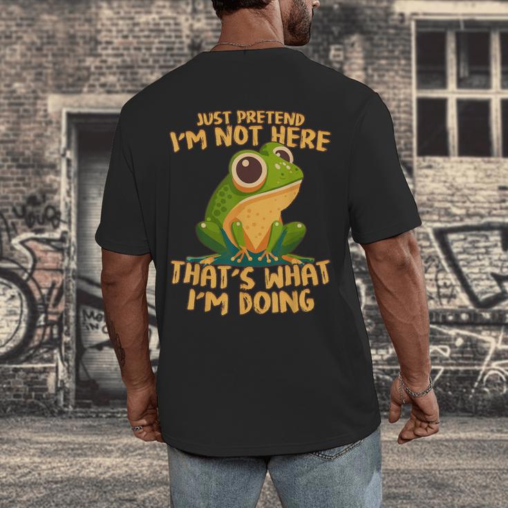 Introverts Thats What Im Doing Just Pretends Men's Back Print T-Shirt