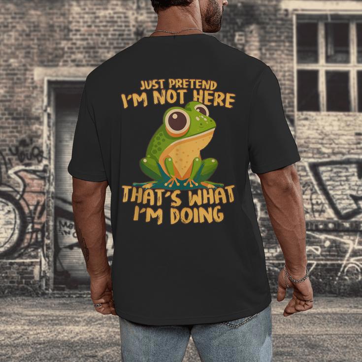 Introverts Thats What Im Doing Just Pretends Men's Back Print T-Shirt Introverts Thats What Im Doing Just Pretends Men's Back Print T-Shirt