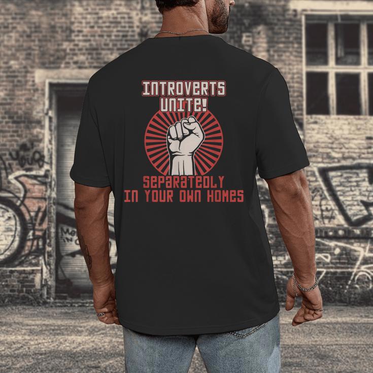 Introverts Unite Introverting Introverts At Home Men's Back Print T-Shirt Introverts Unite Introverting Introverts At Home Men's Back Print T-Shirt